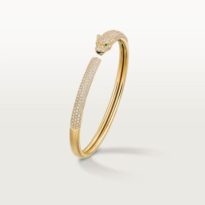 [⭐Hyrra Jewelry]PANTHERE FULL DIAMOND OPEN BRACELET