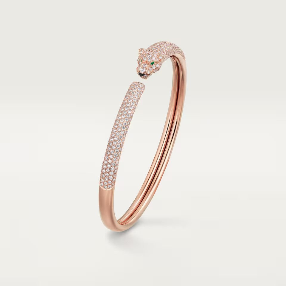 [⭐Hyrra Jewelry]PANTHERE FULL DIAMOND OPEN BRACELET
