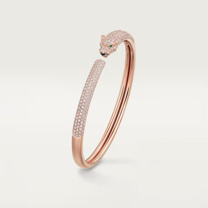[⭐Hyrra Jewelry]PANTHERE FULL DIAMOND OPEN BRACELET