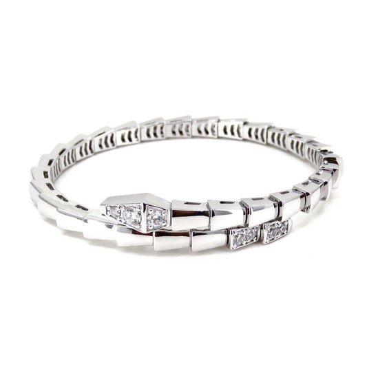 [⭐Hyrra Jewelry]SERPENTI BRACELET DIAMONDS SILVER
