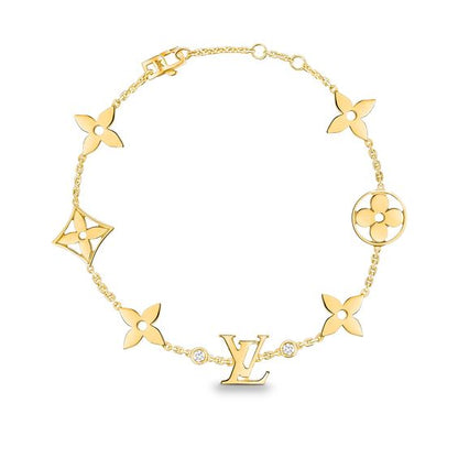 [⭐Hyrra Jewelry]STAR AND SUN 7 MOTIFS GOLD BRACELET