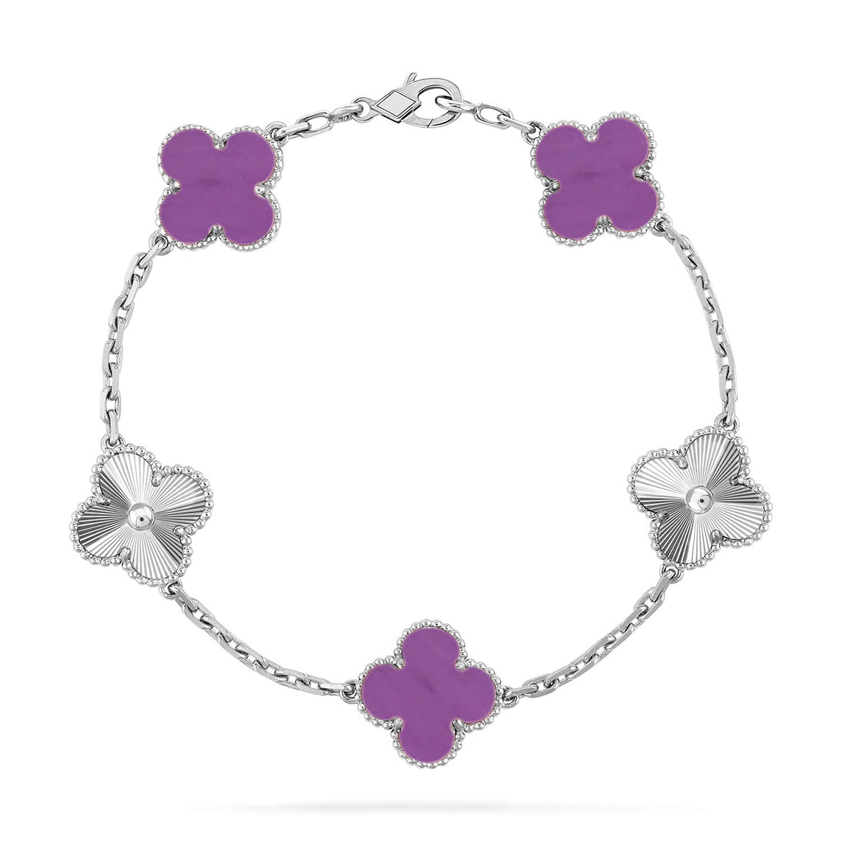 [⭐Hyrra Jewelry] CLOVER 5 MOTIF VIOLET BRACELET COLLECTION