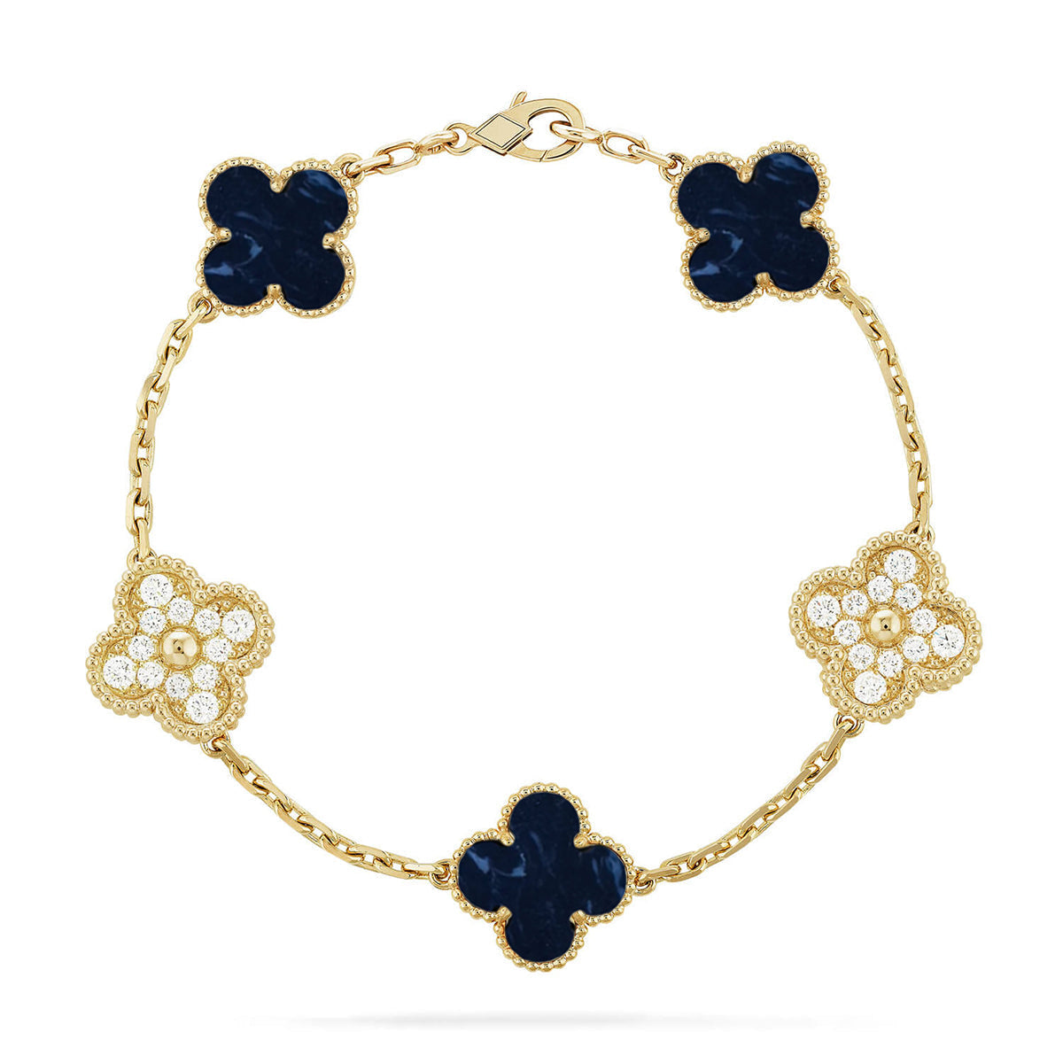[⭐Hyrra Jewelry]CLOVER 5 MOTIF PIETERSITE BRACELET COLLECTION