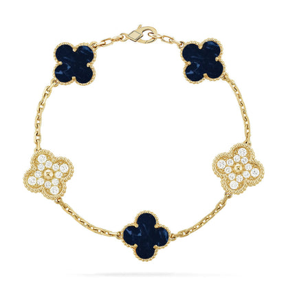 [⭐Hyrra Jewelry]CLOVER 5 MOTIF PIETERSITE BRACELET COLLECTION