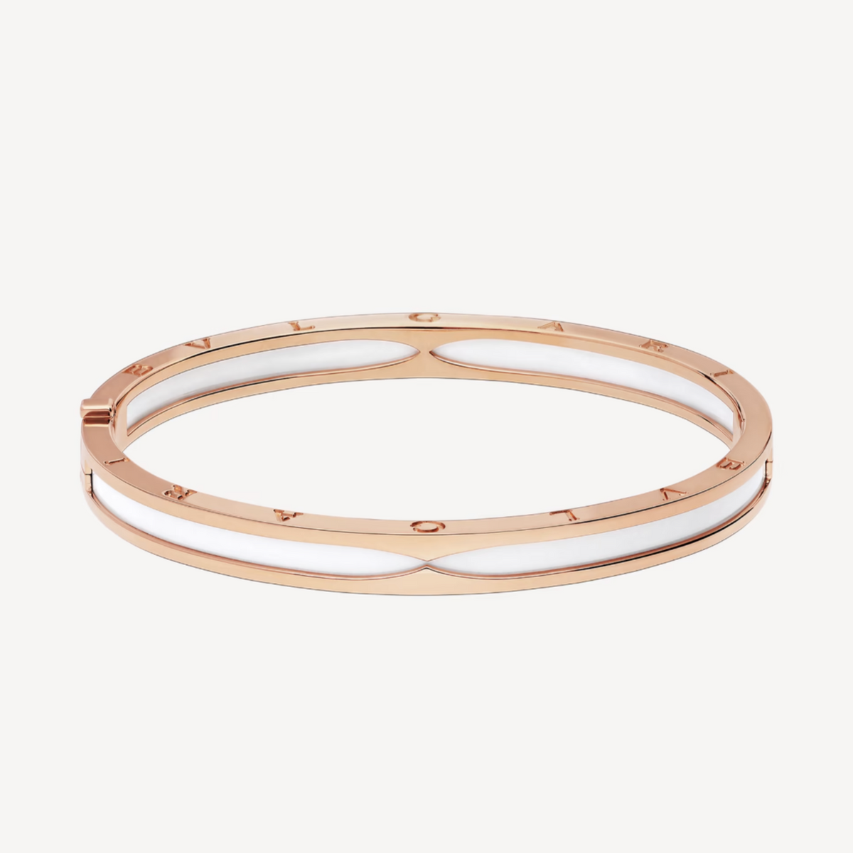 [⭐Hyrra Jewelry]ZERO 1 PINK GOLD WITH WHITE CERAMIC BRACELET