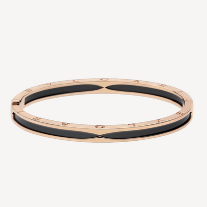 [⭐Hyrra Jewelry]ZERO 1 PINK GOLD WITH BLACK CERAMIC BRACELET