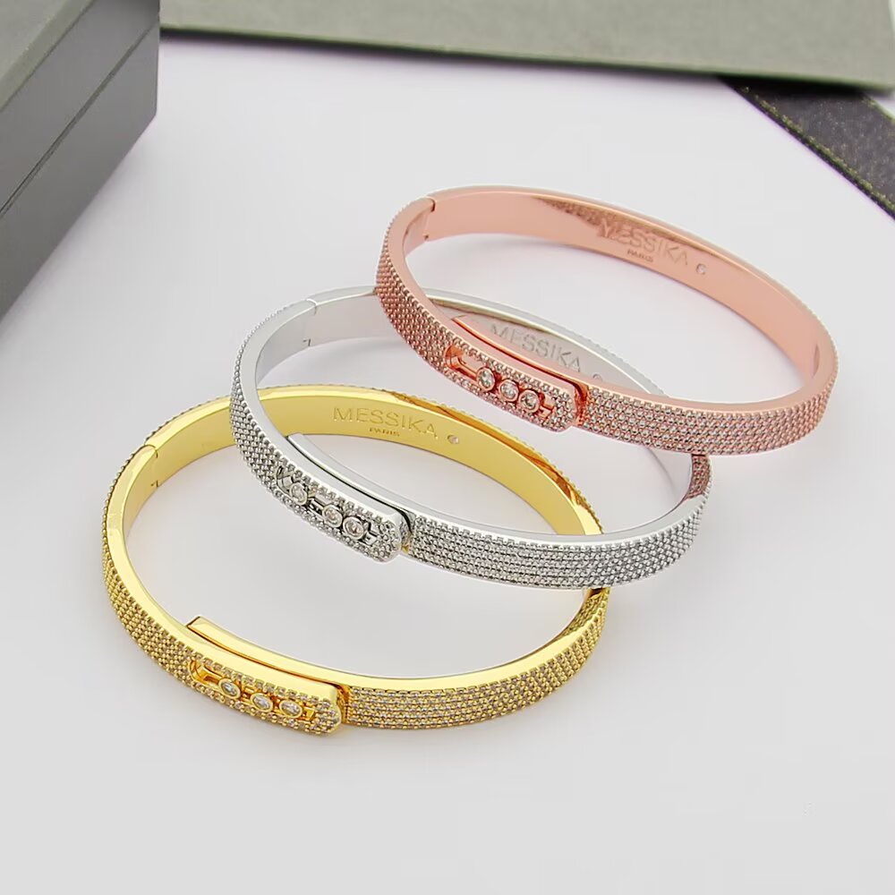 [⭐Hyrra Jewelry]Move Noa Full Pavé Diamond Bangle Bracelet