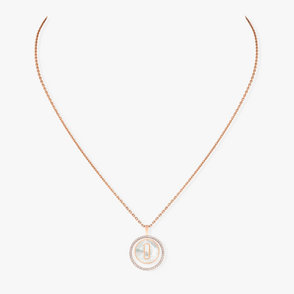 [⭐Hyrra Jewelry]Demo MOVE 1 DIAMOND WHITE MOTHER OF PEARL PINK GOLD DIAMOND NECKLACE