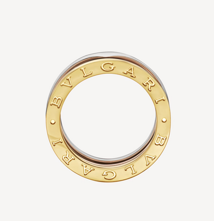 [⭐Hyrra Jewelry]ZERO 1 THREE-BAND ROSE WHITE AND YELLOW RING