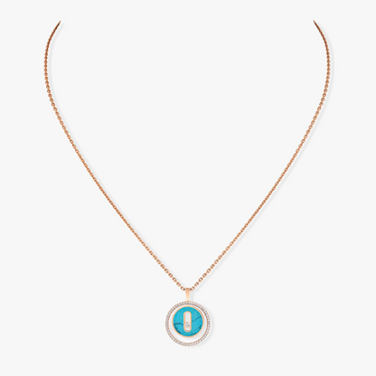 [⭐Hyrra Jewelry]Demo MOVE 1 DIAMOND TURQUOISE PINK GOLD DIAMOND NECKLACE