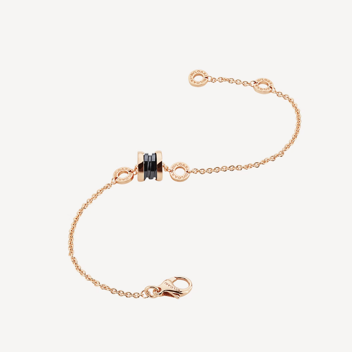 [⭐Hyrra Jewelry]ZERO 1 SOFT PINK GOLD AND BLACK CERAMIC BRACELET