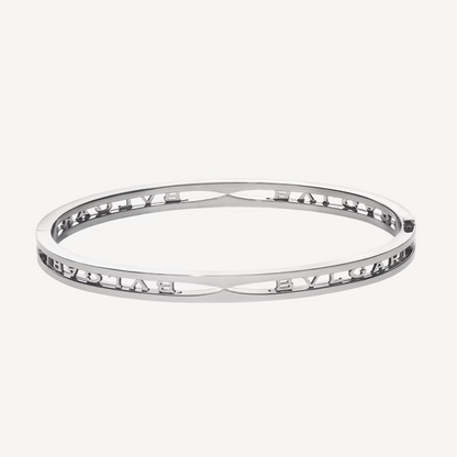 [⭐Hyrra Jewelry]ZERO 1 SPIRAL LOGO SILVER BRACELET