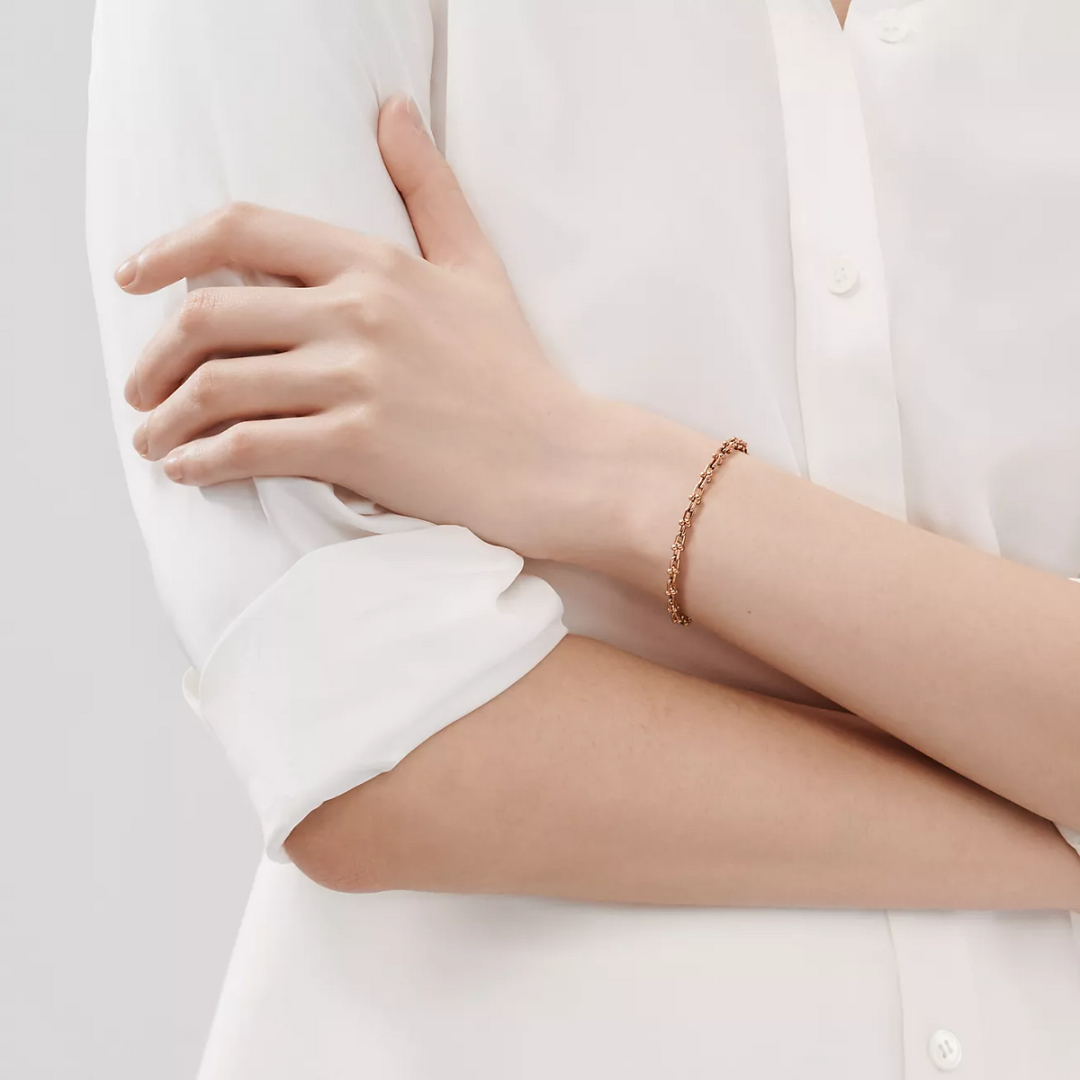 [Hyrra Jewelry]HARDWEAR MICRO LINK 44 MOTIF PINK GOLD BRACELET