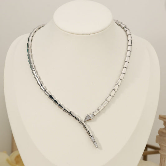 [⭐Hyrra Jewelry]NEW！SERPENT DIAMOND AT BOTH ENDS NECKLACE
