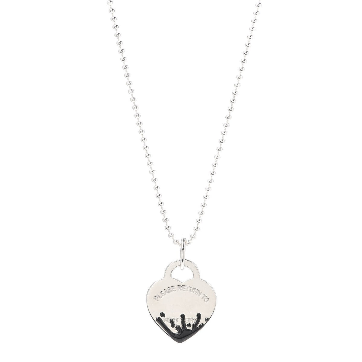[Hyrra Jewelry]COLOUR HEART SPLASH TAG NECKLACE