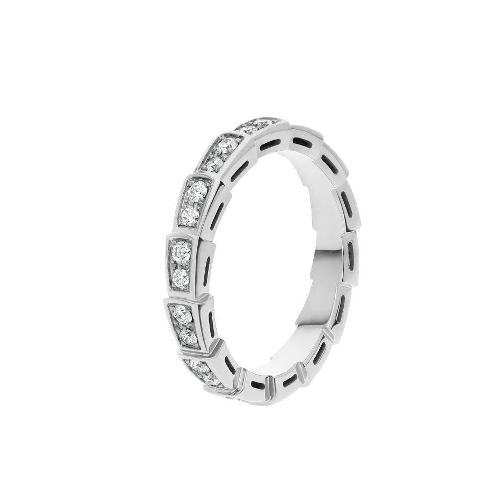 [⭐Hyrra Jewelry]SERPENTI RING SILVER DIAMOND PAVED 3MM
