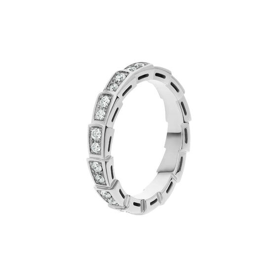 [⭐Hyrra Jewelry]SERPENTI RING SILVER DIAMOND PAVED 3MM
