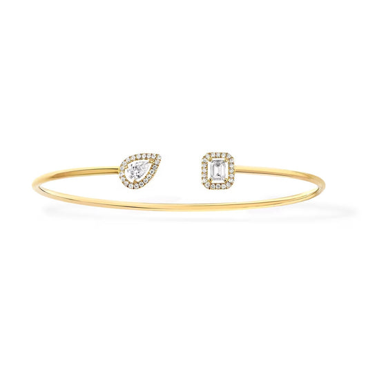 [⭐Hyrra Jewelry]JONC FLEX MY TWIN TOI & MOI SILVER DIAMOND BRACELET