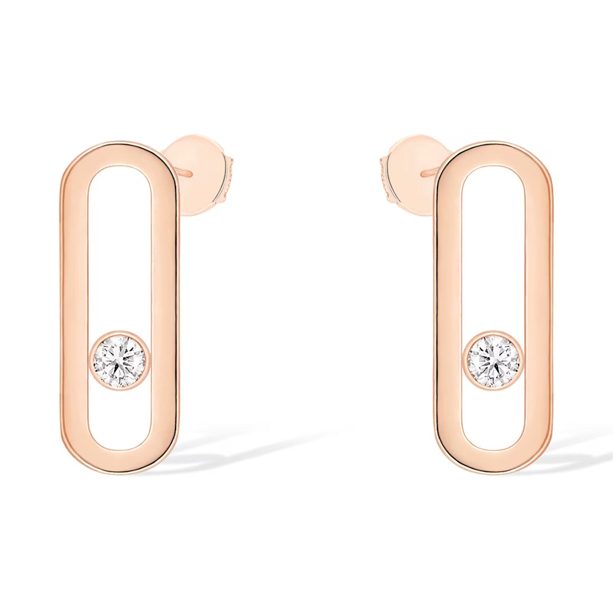 [⭐Hyrra Jewelry]MOVE UNO SMALL 1 DIAMOND EARRINGS