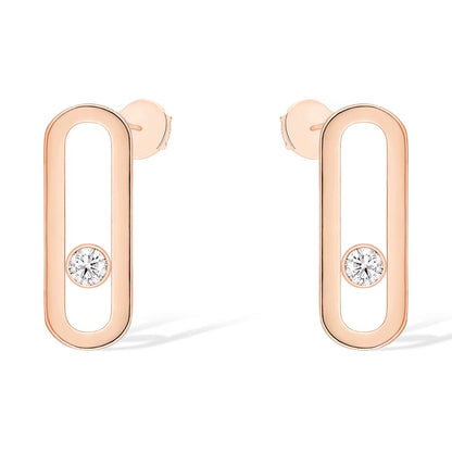[⭐Hyrra Jewelry]MOVE UNO SMALL 1 DIAMOND EARRINGS