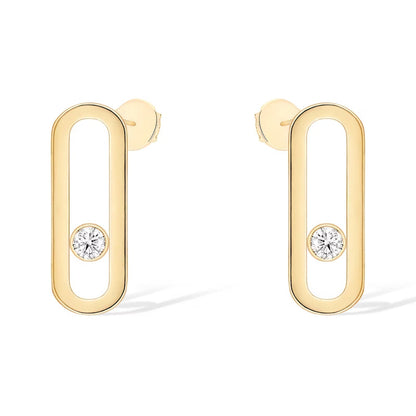 [⭐Hyrra Jewelry]MOVE UNO SMALL 1 DIAMOND EARRINGS