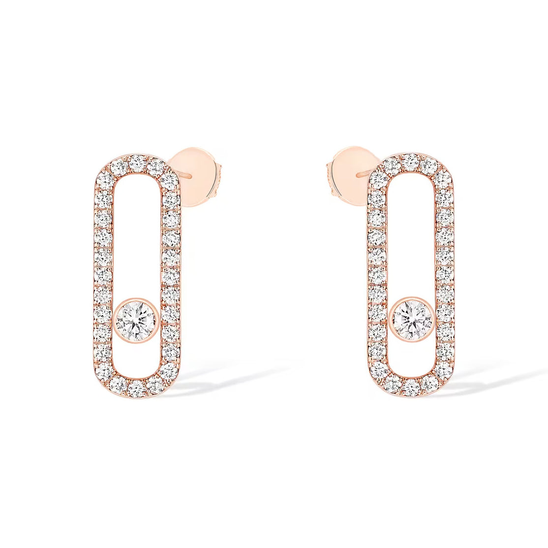 [⭐Hyrra Jewelry]MOVE UNO STUD DIAMOND PAVED EARRINGS