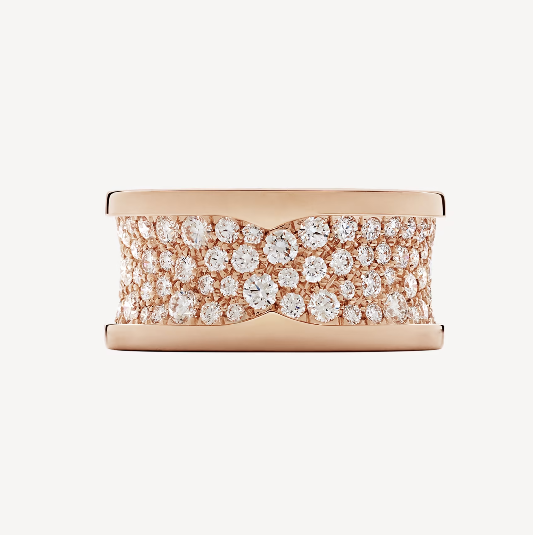 [⭐Hyrra Jewelry]ZERO 1 WITH PAVED DIAMONDS ON THE SPIRAL RING
