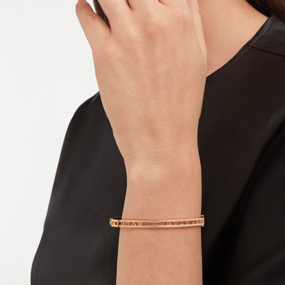 [⭐Hyrra Jewelry]ZERO 1 SPIRAL LOGO PINK GOLD BRACELET