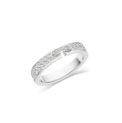 [⭐Hyrra Jewelry]ALLIANCE LIENS VIDENCE PAVED DIAMOND 4MM RING