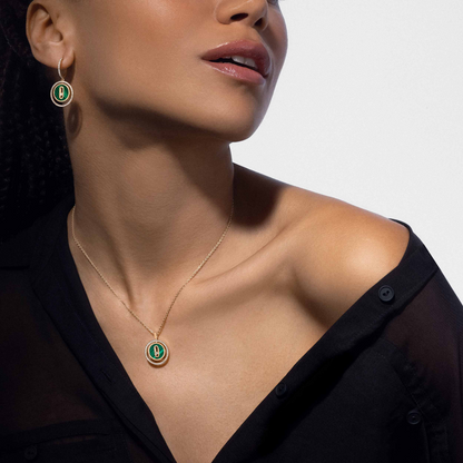 [⭐Hyrra Jewelry]Demo MOVE 1 DIAMOND MALACHITE GOLD DIAMOND NECKLACE