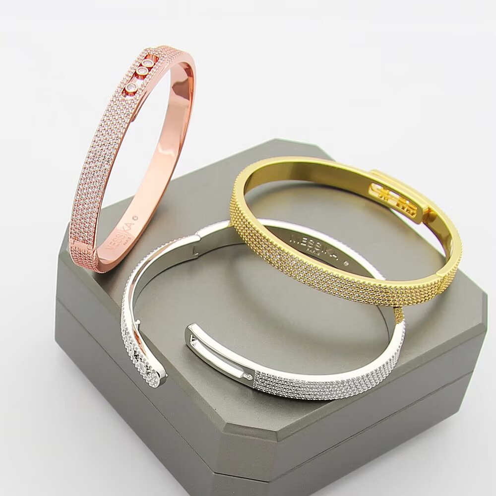 [⭐Hyrra Jewelry]Move Noa Full Pavé Diamond Bangle Bracelet