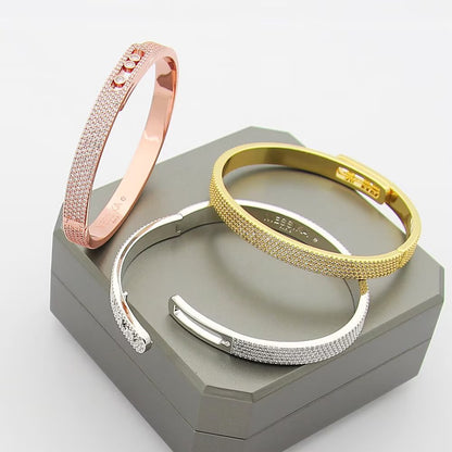[⭐Hyrra Jewelry]Move Noa Full Pavé Diamond Bangle Bracelet