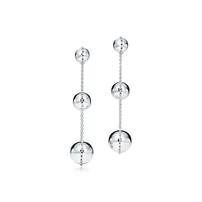 [Hyrra Jewelry]TRIPLE DROP SILVER EARRINGS