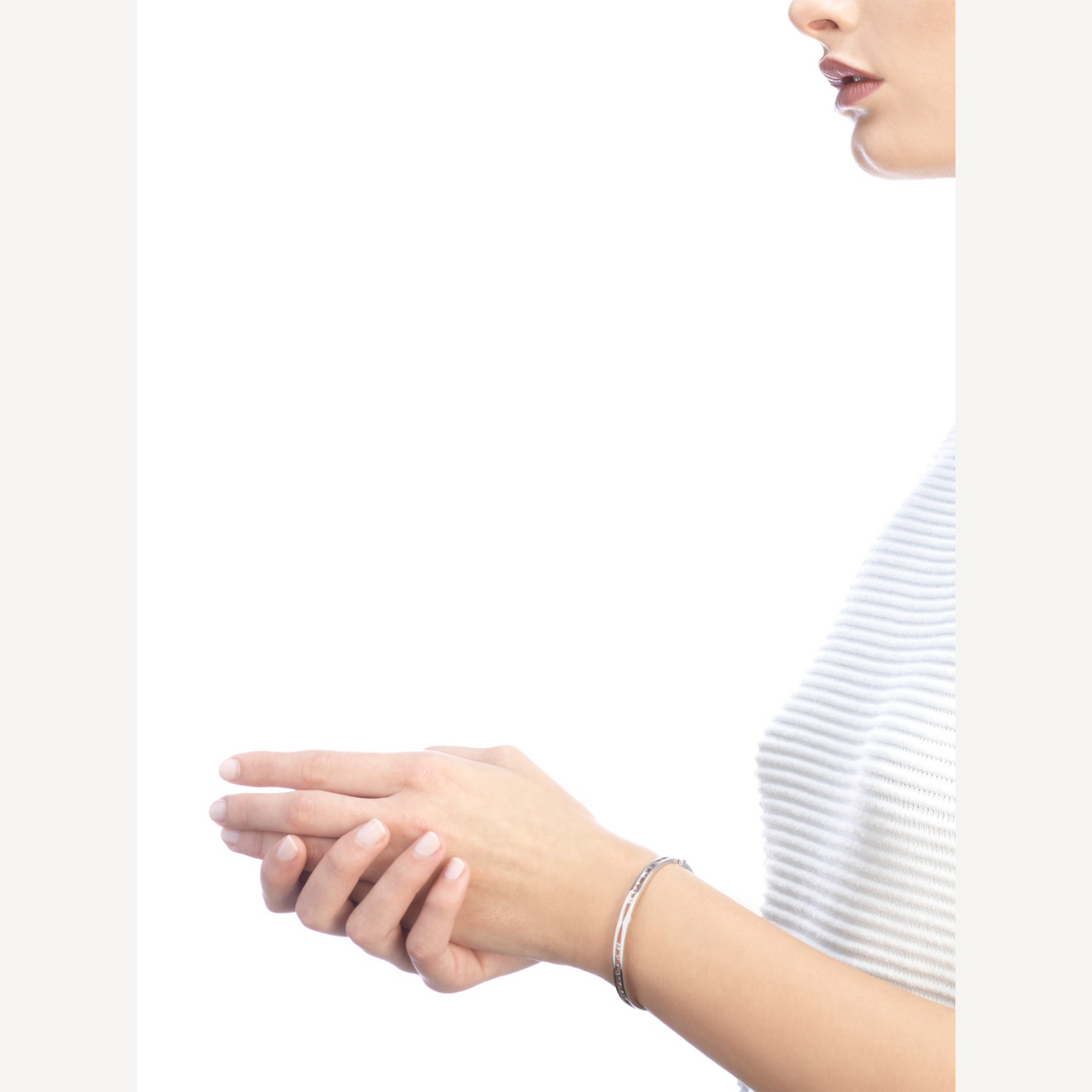 [⭐Hyrra Jewelry]ZERO 1 SPIRAL LOGO SILVER BRACELET
