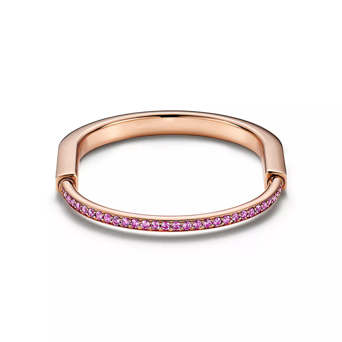 [Hyrra Jewelry]LOCK BRACELET ROSE DIAMOND PINK GOLD