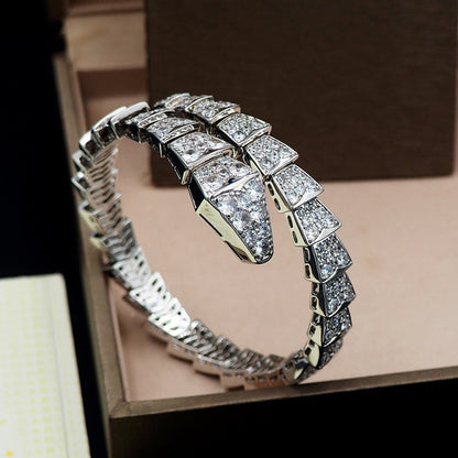 [⭐Hyrra Jewelry]SERPENTI BRACELET 8MM SILVEE DIAMOND
