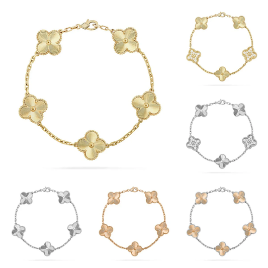 [⭐Hyrra Jewelry] CLOVER 5 MOTIF LASER BRACELET COLLECTION