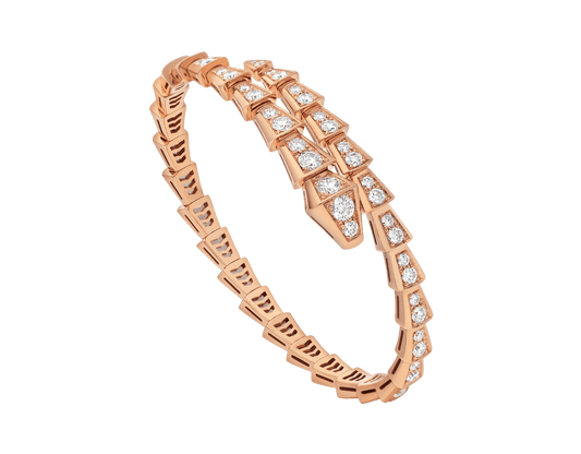 [⭐Hyrra Jewelry]SERPENTI BRACELET 6.8MM PINK GOLD DIAMOND