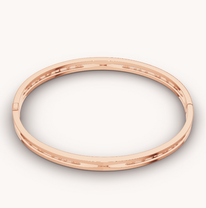 [⭐Hyrra Jewelry]ZERO 1 SPIRAL LOGO PINK GOLD BRACELET