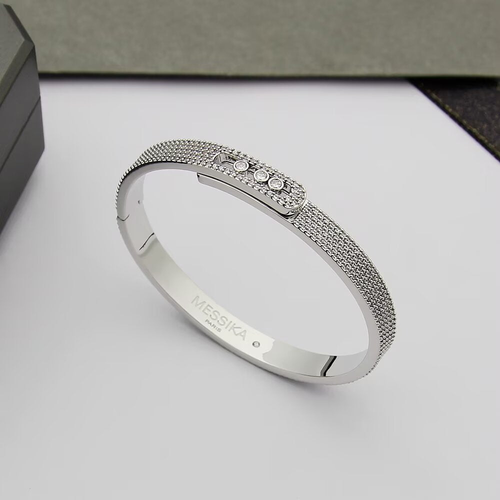 [⭐Hyrra Jewelry]Move Noa Full Pavé Diamond Bangle Bracelet