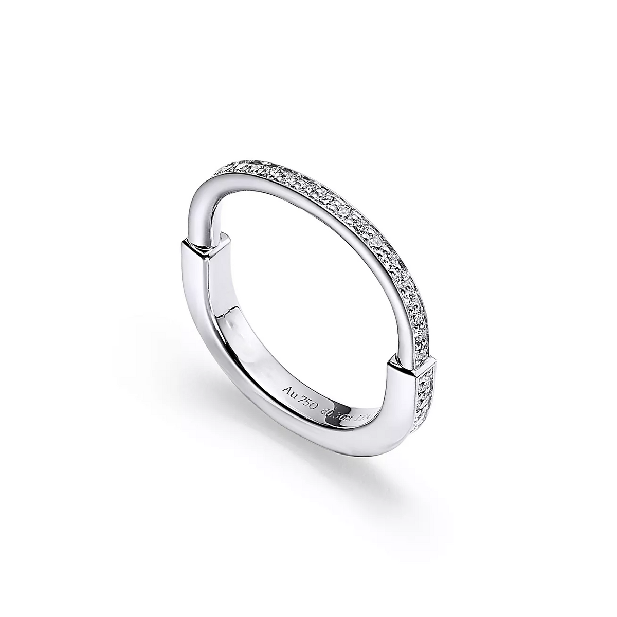 [Hyrra Jewelry]LOCK RING SILVER DIAMOND PAVED