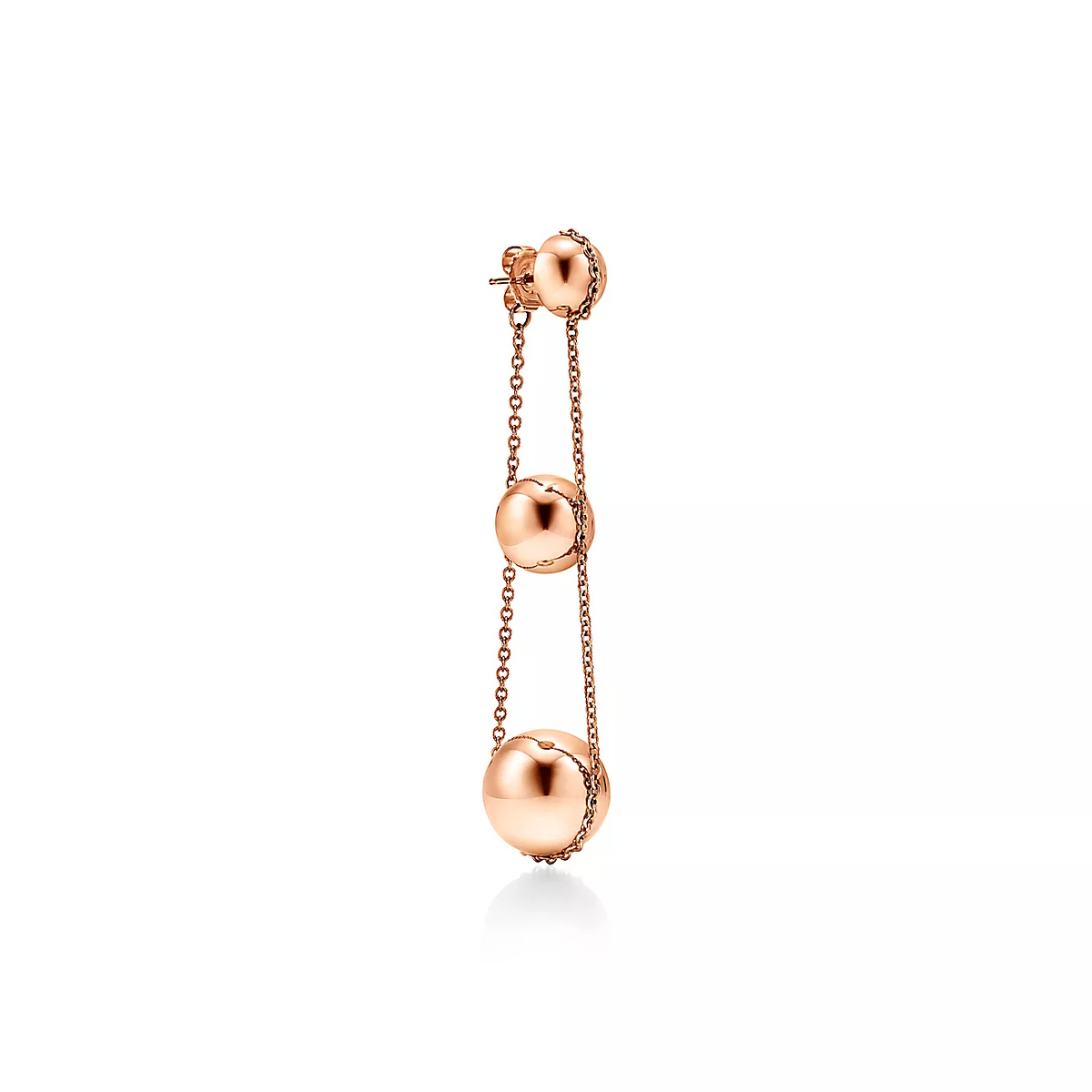 [Hyrra Jewelry]TRIPLE DROP PINK GOLD EARRINGS