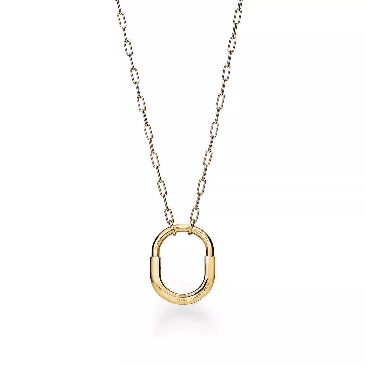 [Hyrra Jewelry]LOCK NECKLACE MEDIUM PENDANT GOLD PAVED DIAMONDS