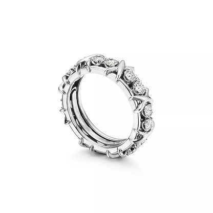 [Hyrra Jewelry]SIXTEEN STONE SILVER RING
