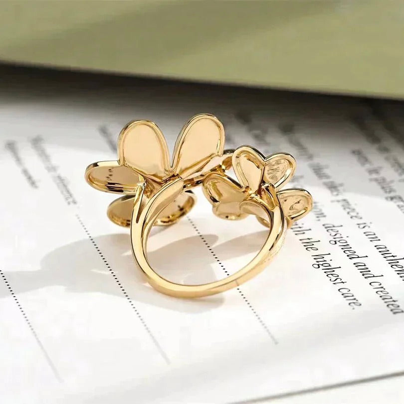 [⭐Hyrra Jewelry]CLOVER COMOS GOLD DIAMOND RING