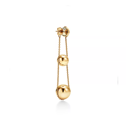 [Hyrra Jewelry]TRIPLE DROP GOLD EARRINGS