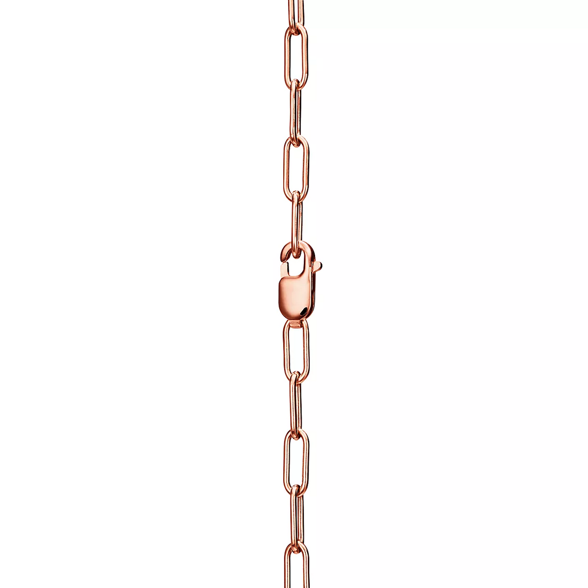 [Hyrra Jewelry]LOCK NECKLACE MEDIUM PENDANT PINK GOLD PAVED DIAMONDS