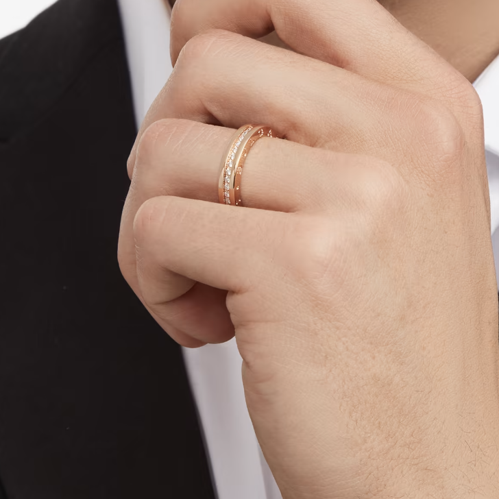 [⭐Hyrra Jewelry]ZERO 1 ONE-BAND PAVED DIAMONDS ON THE SPIRAL RING
