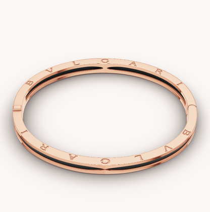 [⭐Hyrra Jewelry]ZERO 1 PINK GOLD WITH BLACK CERAMIC BRACELET