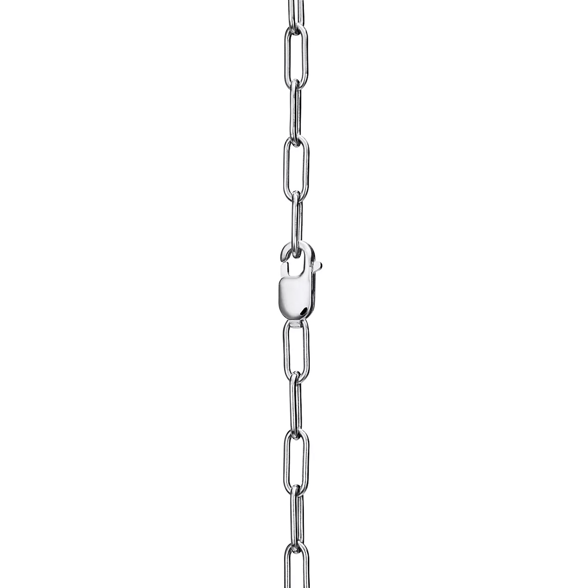 [Hyrra Jewelry]LOCK NECKLACE MEDIUM PENDANT SILVER PAVED DIAMONDS